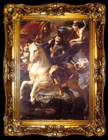 framed  PRETI, Mattia St. George on Horseback af, ta009-2
